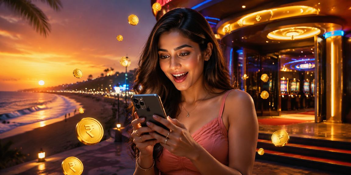 Casino gaming app on mobile with Indian rupee